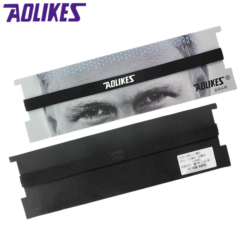 AOLIKES 1 Pcs Nylon Elastic Head Sweatband Non-slip For Men Women Yoga Hair Bands Running Sweat Bands Fitness Headband Wholesale