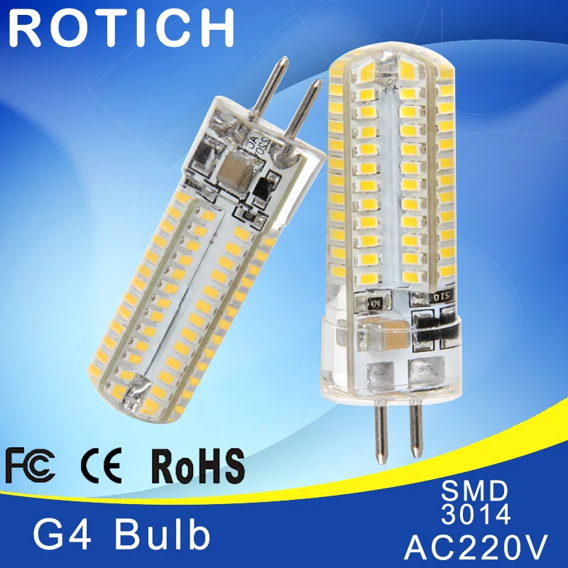 Mini G4 LED Lamp 3014 LED Bulb 2W 3W 5W AC220V LED G4 SMD Light Dimmable 360 Beam Angle Chandelier Lights Replace Halogen Lamps