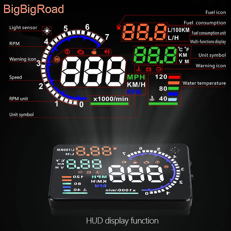 Car HUD Head Up Display For Volkswagen T5 Transporter Caravelle Tharu CC Tiguan Lamando For SAAB 9-3 9-5 Windscreen Projector