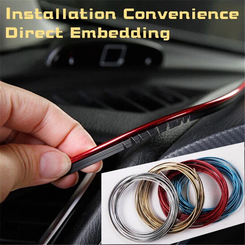 5 M Car Styling Interni Esterno Strisce di Decorazione Moulding Trim  Per Universale Accessori for Instrument console door edge