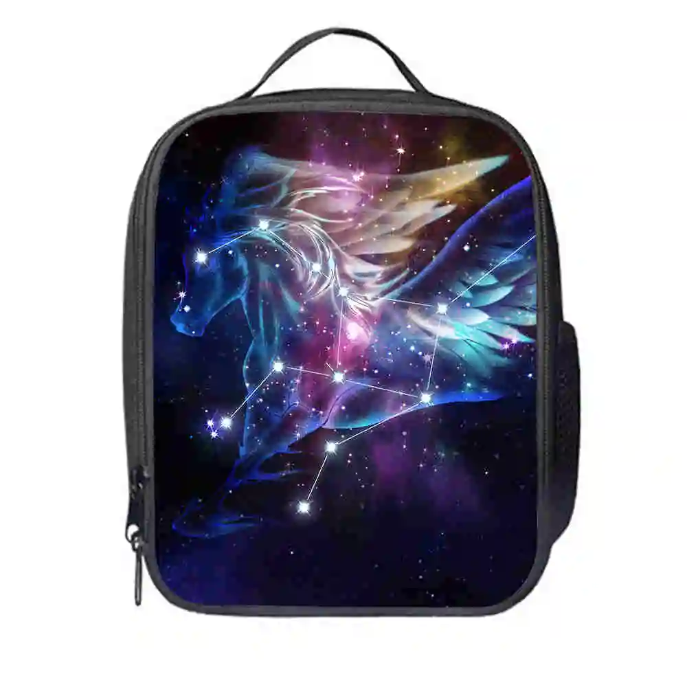 Galaxy Horse Lunch Bag Space Customized Women Men Teenagers Boys Girls Kid School Thermal Cooler Insulated Tote Box