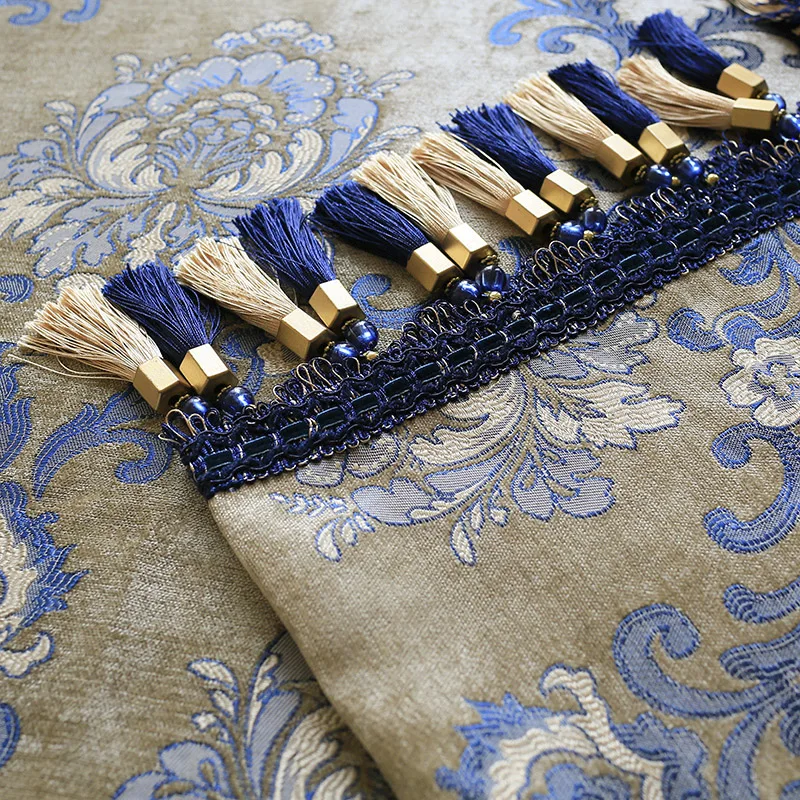 

Jacquard Dining Table Cloth, Tablecloth Covered with Tassels, Classical, Pure European, High-End Luxury