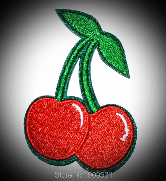 1X Cherry cherries fruit retro vegas slots applique Iron On Patch Strawberry Apple Patches