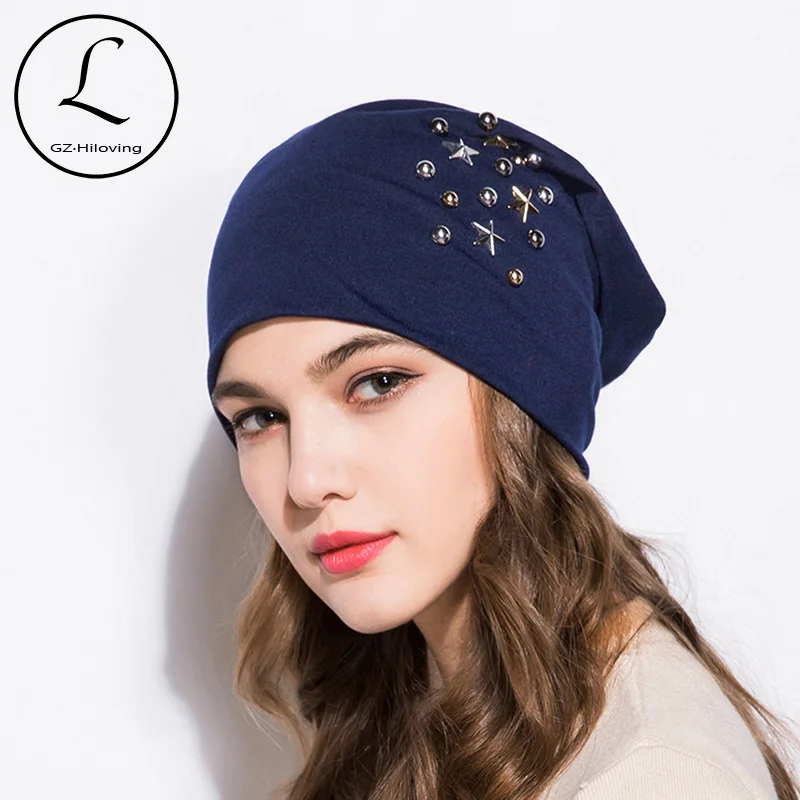 

GZHILOVINGL Spring Summer Women Knitted Cap Casual Beanies For Women Pure Color Hip-hop Slouch Skullies Bone Caps Hats Gorras