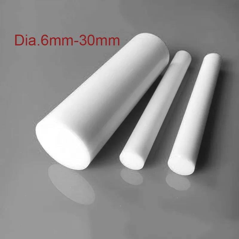 2pcs/lot 50cm length Polyvinylidene Fluoride Rods sticks PTFE bars dia.6mm-30mm