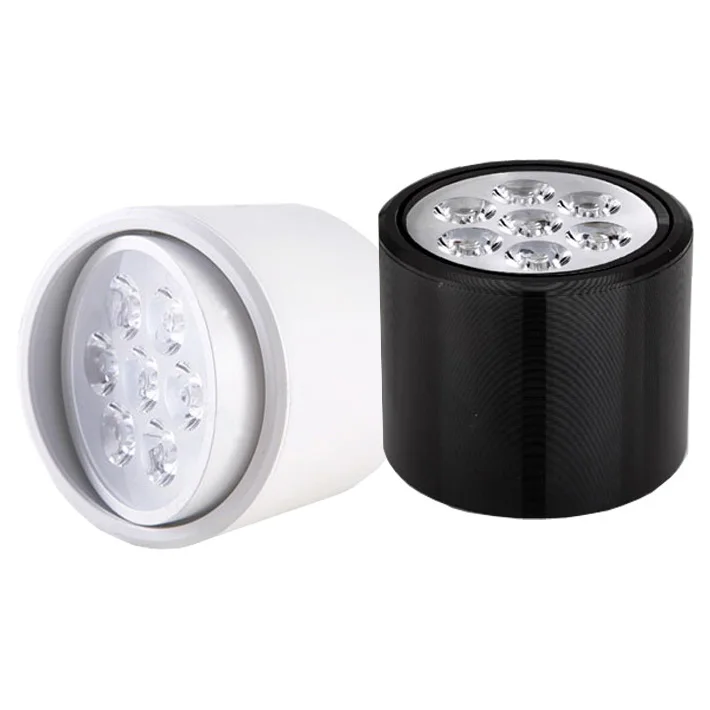 Dimmable/Not 3W/5W/7W/9W/12W LED Ceiling Light Round Lamp Downlight  White/Black Shell Living Room Office