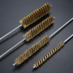 Wire Tube Brush Cleaning Tools 10mm 15mm 20mm 25mm Diameter Spiral Twisted Brass Wire Tube Brush 30cm