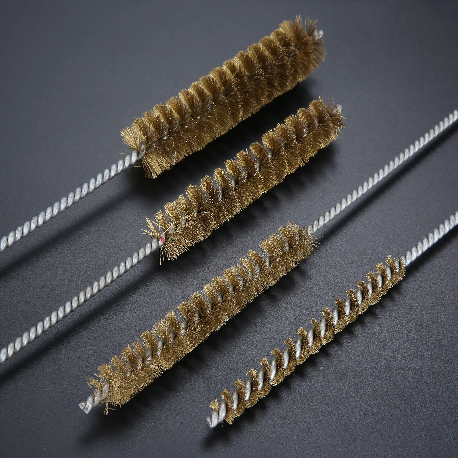 Wire Tube Brush Cleaning Tools 10mm 15mm 20mm 25mm Diameter Spiral Twisted Brass Wire Tube Brush 30cm