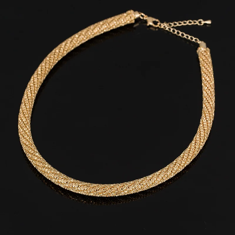 New Fashion Brand luxury Crystal Necklaces & Pendants Manual intertwine choker statement necklace women jewelry #N019