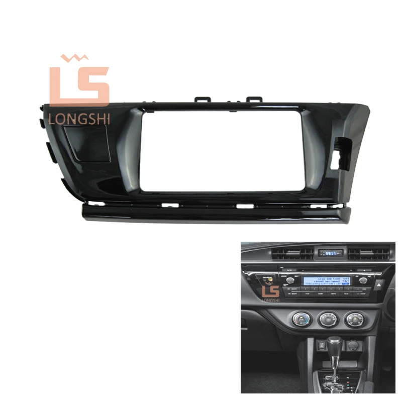 

202*102mm Car refitting DVD frame,DVD panel,Dash Kit,Fascia for 2013 Toyota Corolla, 2DIN (RHD, Combination, PU Black)