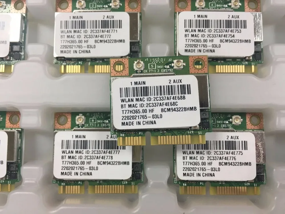 Broadcom BCM943228HMB Foxconn T77H365.00 HF 300M 802.11 a/b/g/n + Bluetooth 4.0 for asus acer sony