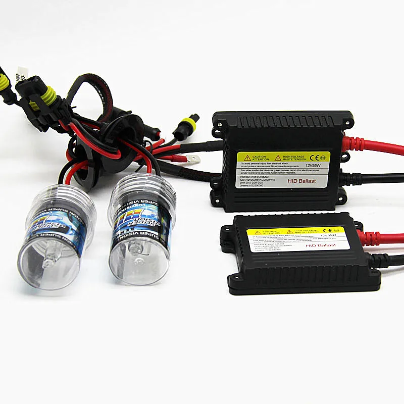 55W 12V Xenon Light Bulb Car Headlight h4 H1 H3 H7 H11 9005 9006 4300k 6000k 8000k 10000K HID Slim Ballast Xenon Headlamp Kit