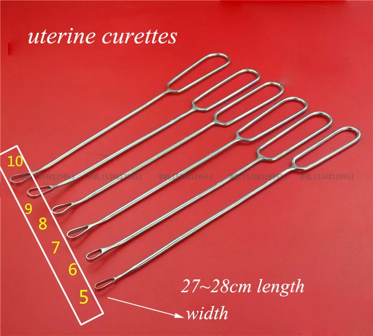 Stainless steel medical uterine curettage spoon uterine curettes GYN use tool