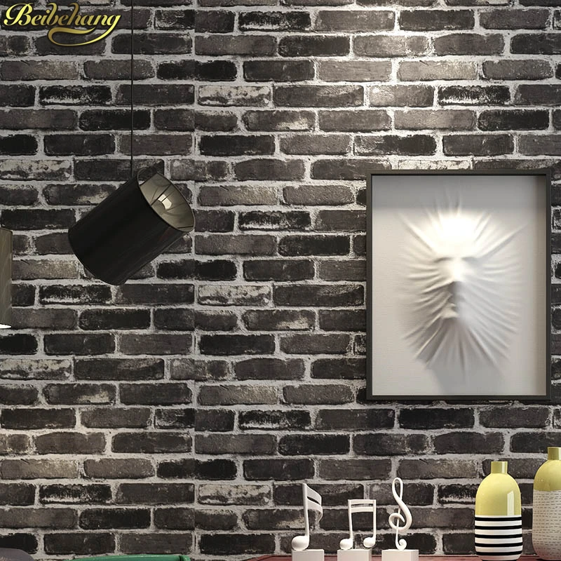 

beibehang Chinese style stone brick pattern waterproof pvc wallpaper wall papel de parede para quarto 3D wallpaper for walls