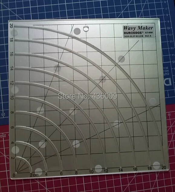 DIY Tools Wavy Maker - Shape Cut  Slitted Non-Slip Ruler 20 x 20 CM Duroedge [Misc.] patchwork ruler