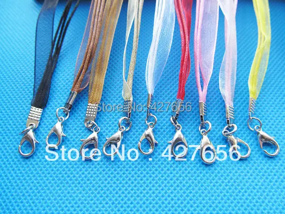 Gratis Verzending 20Pcs 18Inch Multicolor Organza Lint Wax Katoen Ketting Koord, Extender Keten, karabijn, Diy Accessoire