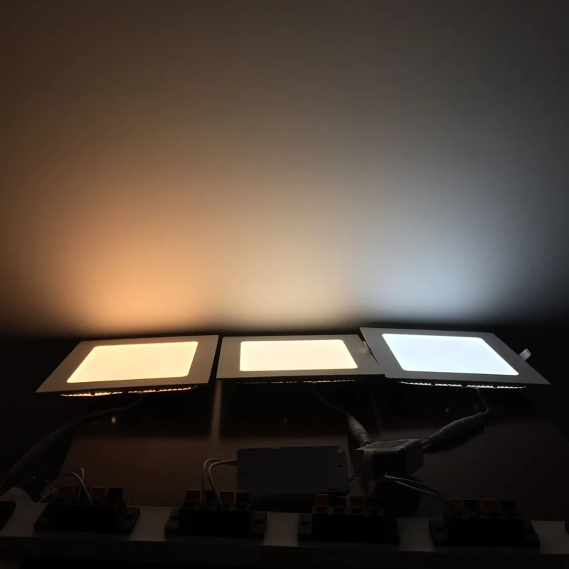 Grubość 3W/6W/9W/12W/15W LED typu downlight kwadratowy ściemniania panel ledowy/pannel światła LED sufitowe oprawy wpuszczane lampy AC85-265V