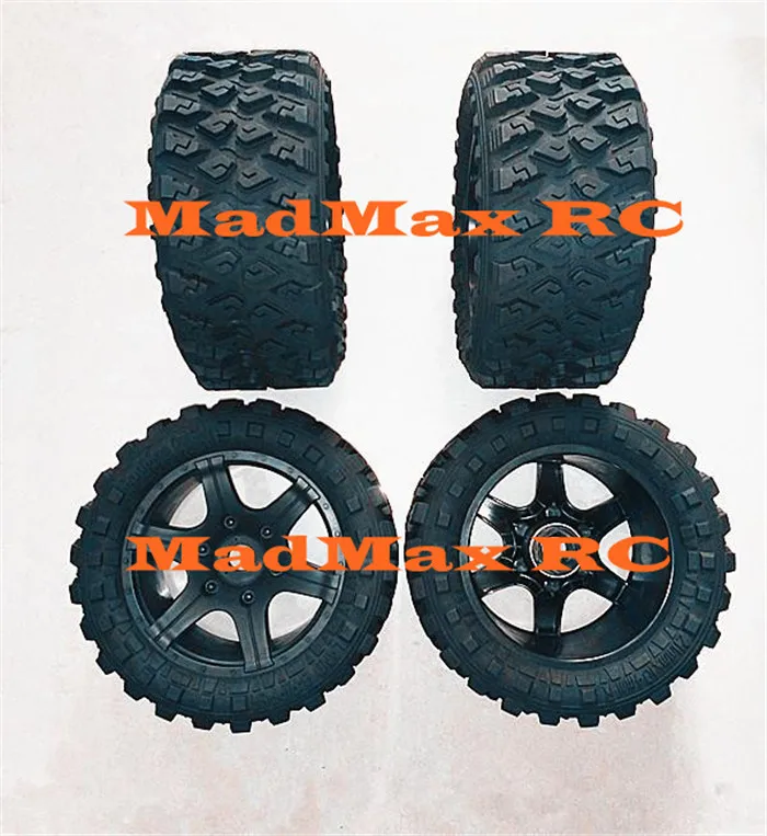 MadMax Light Weight Waterproof Grip Tire Wide Wheel Alloy Adapter Nut for 1/5 Traxxas X-maxx Monster Truck