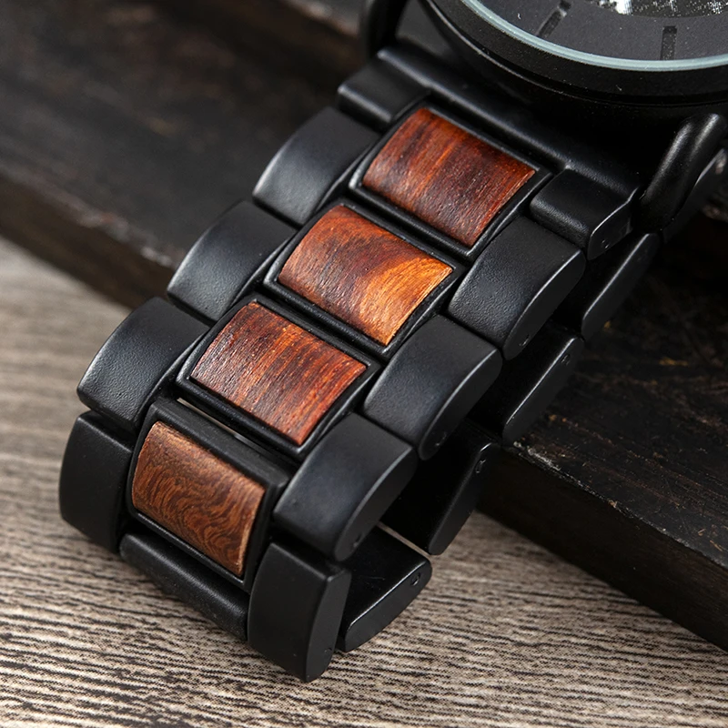 relogio masculino BOBO BIRD New Men Watch Luxury Stylish Wooden Timepieces Chronograph Military Quartz Watches Men\'s Great Gifts