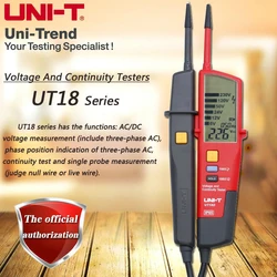 UNI-T UT18A UT18B UT18C UT18D Voltage and Continuity Tester / On-Off Test / RCD Test / Single-Pens Measurement