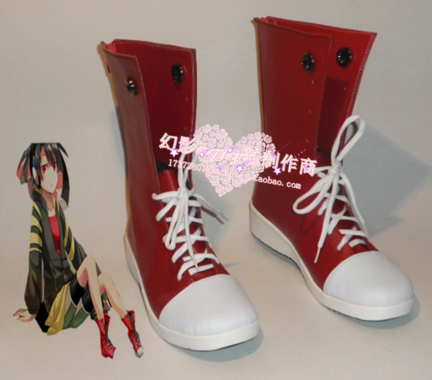 

Kagerou Project Ene Red Halloween Cosplay Shoes Boots H016