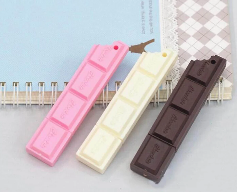 5pcs/ lot , Novelty Chocolate Shaped Ballpoint Pen as Gift Pen for School Kids , 0.7mm Black Ink , 9.5cm in Length