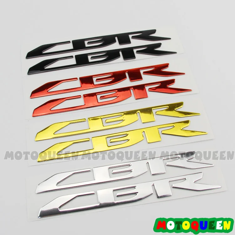 2X Motorcycle Chrome 3D Raised Stickers Decals Emblem For CBR 150 250R 300R 400R 500R 500X 600RR 1000RR RR 650R 650F ABS