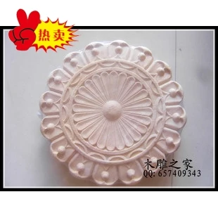 The new round of Dongyang wood shavings wall flower floral applique European style carved door flower flower bed furniture