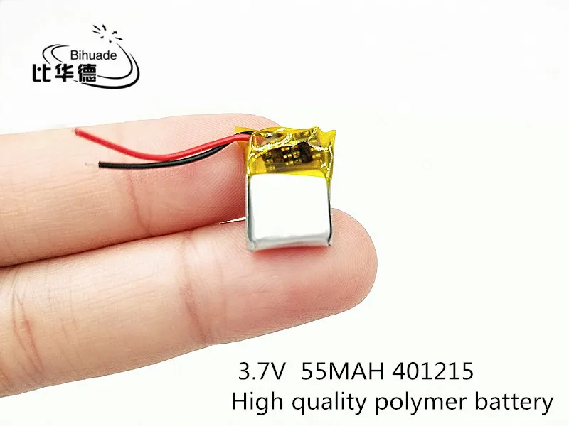 Li-Po 3.7V,55mAH,[401215] PLIB; polymer lithium ion / Li-ion battery for GPS,mp3,mp4,mp5,dvd,bluetooth,model toy