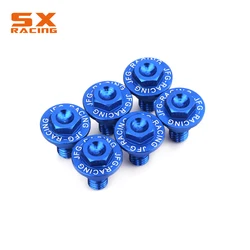 CNC Front Fork Guard Bolt Screws For HUSQVARNA TC TE TX FC FX FS 125 200 250 300 350 450 501 250i 300i ENDURO 701 2014-2021