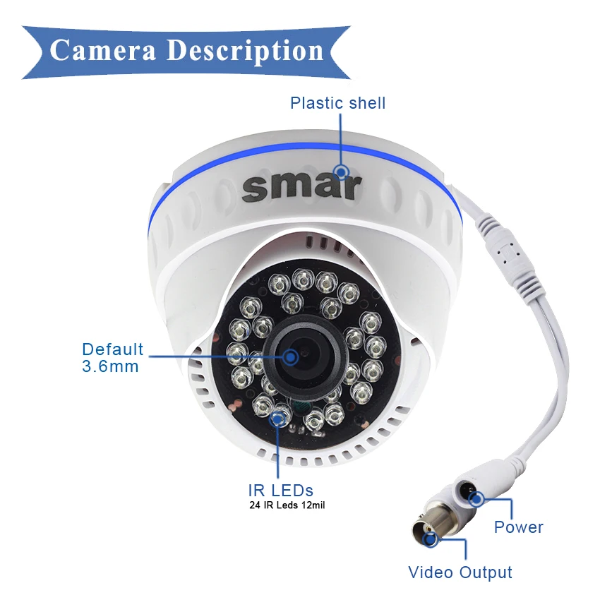 AHD Camera 720P/1080P CCTV Home Security HD Camera 1MP/2.0MP Night Vision Indoor Video Recorder Camera with IR Cut