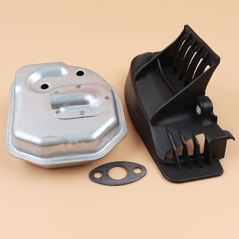 Muffler Lower Guide Guard Cover Gasket Kit Fit Honda GX35 4-Circle Gas Engines Motors Strimmer Water Pump Generator