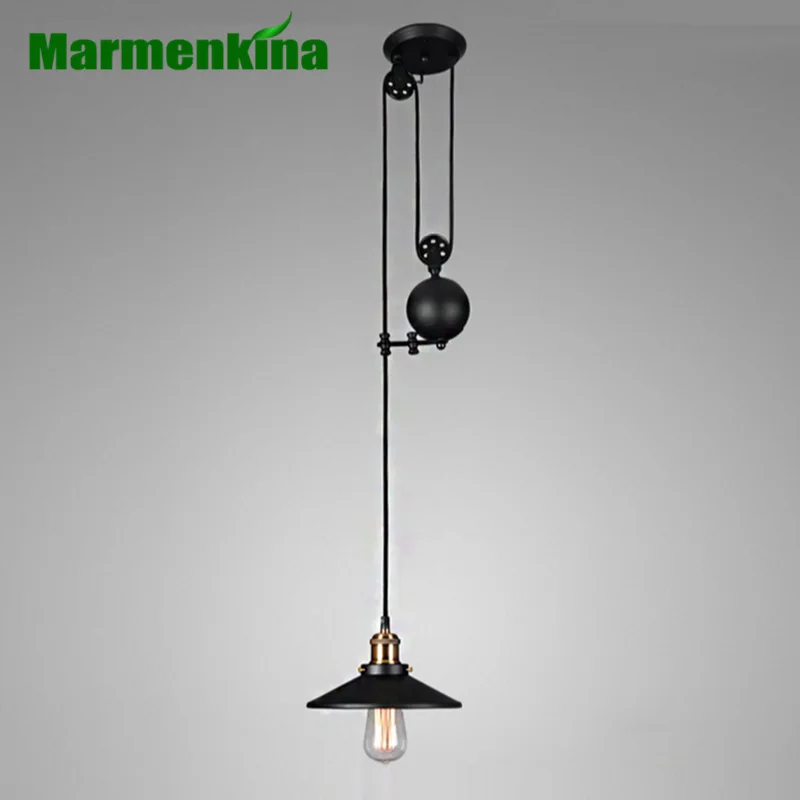 

Industrial Loft Nordic Retro Lifter Pulley Pendant Lamp Bar Restaurant Retractable Iron Lifting Pendant light AC110V 220V 230V