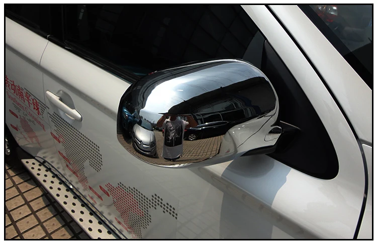 Silver Full / Half Cover Mirror & Covers For Mitsubishi Outlander 2006 2007 2008 2009 2010 2011 2012Z2AAI033