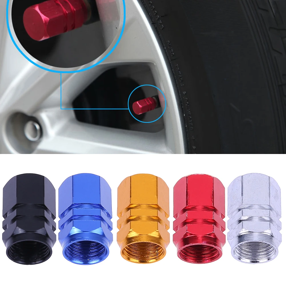 4Pcs Universal Aluminum Car Tyre Air Valve Caps Bicycle Tire Valve Cap Car Wheel Styling Round Alloy caps 16 X 10 X 10mm