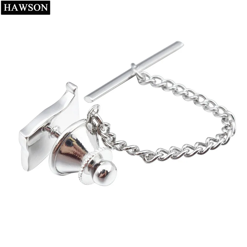 HAWSON Gift Tie Tack Silver and Gold Color American Flag High Quality Tie Tack Army  Independent Day Souvenir Free Shipping