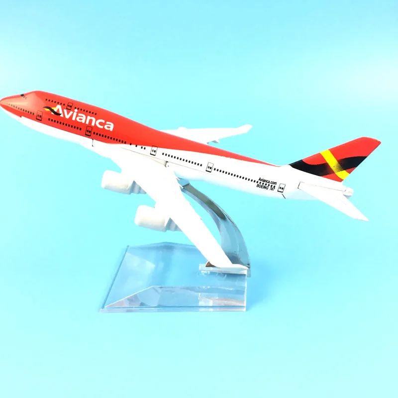 JASON TUTU 16cm AVIANCA COLOMBIA  B747 Airplane Model Airplane Diecast Metal 1/400 Scale Planes