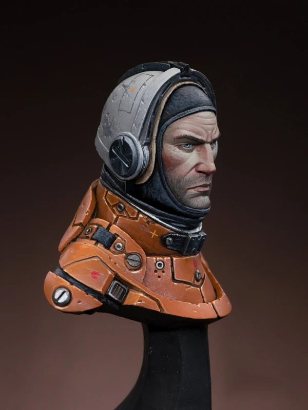 Unpainted Kit 1/12  Astronauts bust soldier  fantasy   not  include antenna  Resin Figure miniature garage kit