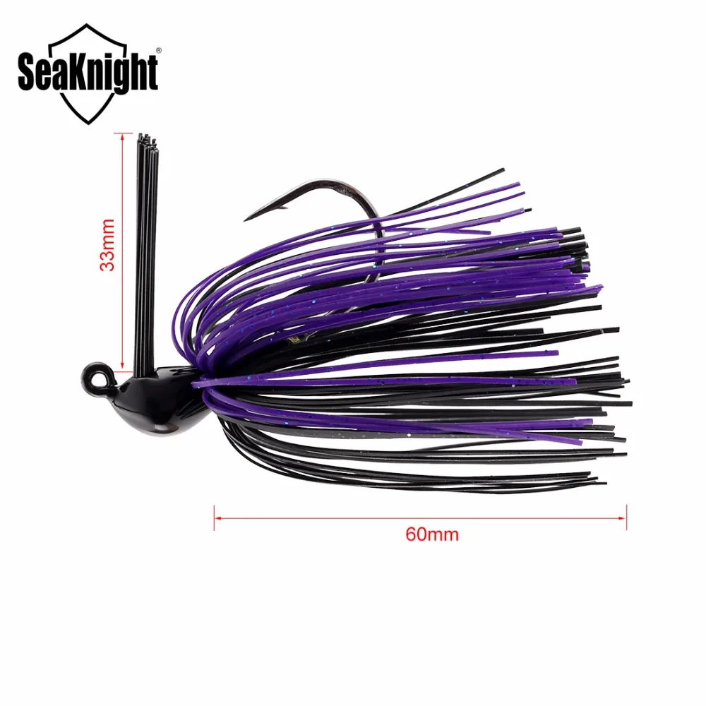 SeaKnight SK105 Spinner Bait 10g 14g Sinking Rubber Jig 1PC Fishing Lure Spinnerbait Jiging Bass Fishing Saltwater Freshwater