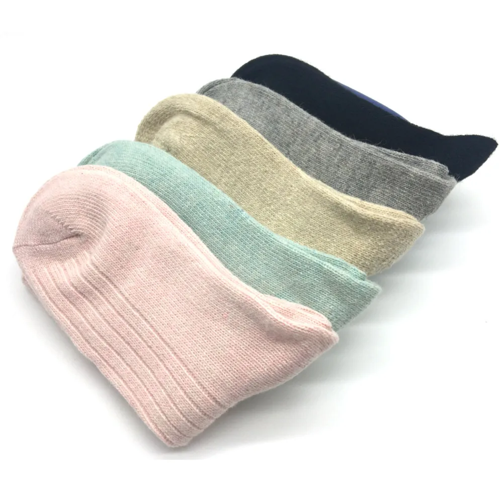 5 Pairs/Lot Wool Socks Women Thick  Winter Warm Cashmere Socks Ladies Girls