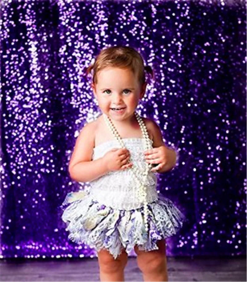 

Princess Purple Sequin Fabric Photo Backdrop Wedding Photo,Photography Background,Ceremony Background, Baby Birthday Party