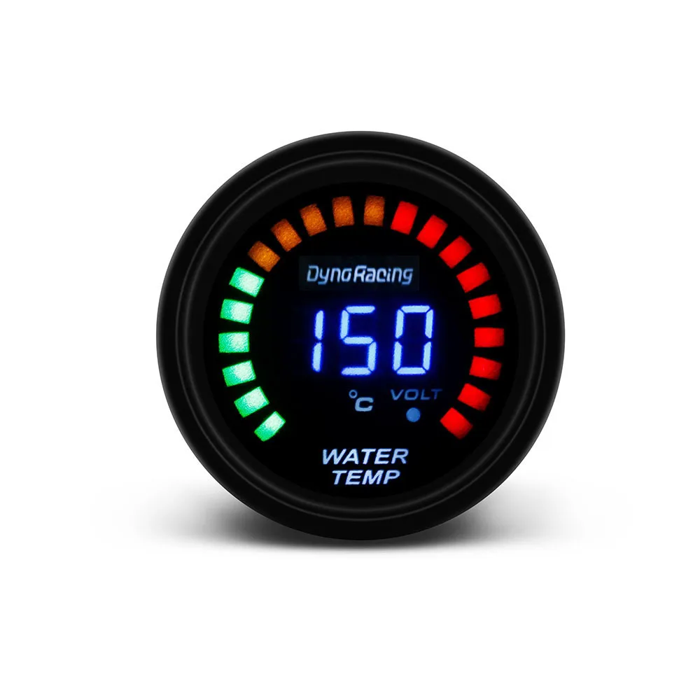 Dynoracing 2" 52MM Digital 20 LED Boost bar psi Vacuum Water temp Oil temp Oil press Voltmeter Air/fuel ratio EGT temp RPM Gauge view 2