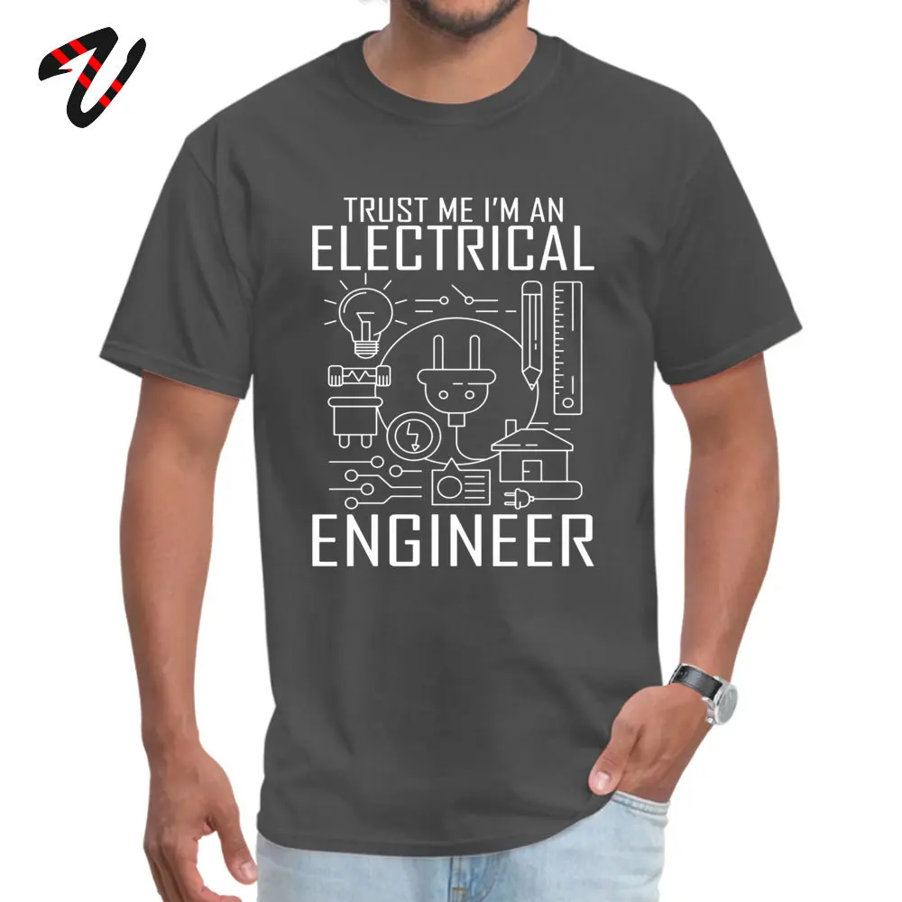 2024 Popular T-shirt 100% Cotton Men Tops T Shirt Trust Me I Am an Engineer Geek Quote Tees High Street Black White Tshirt Funny image 3