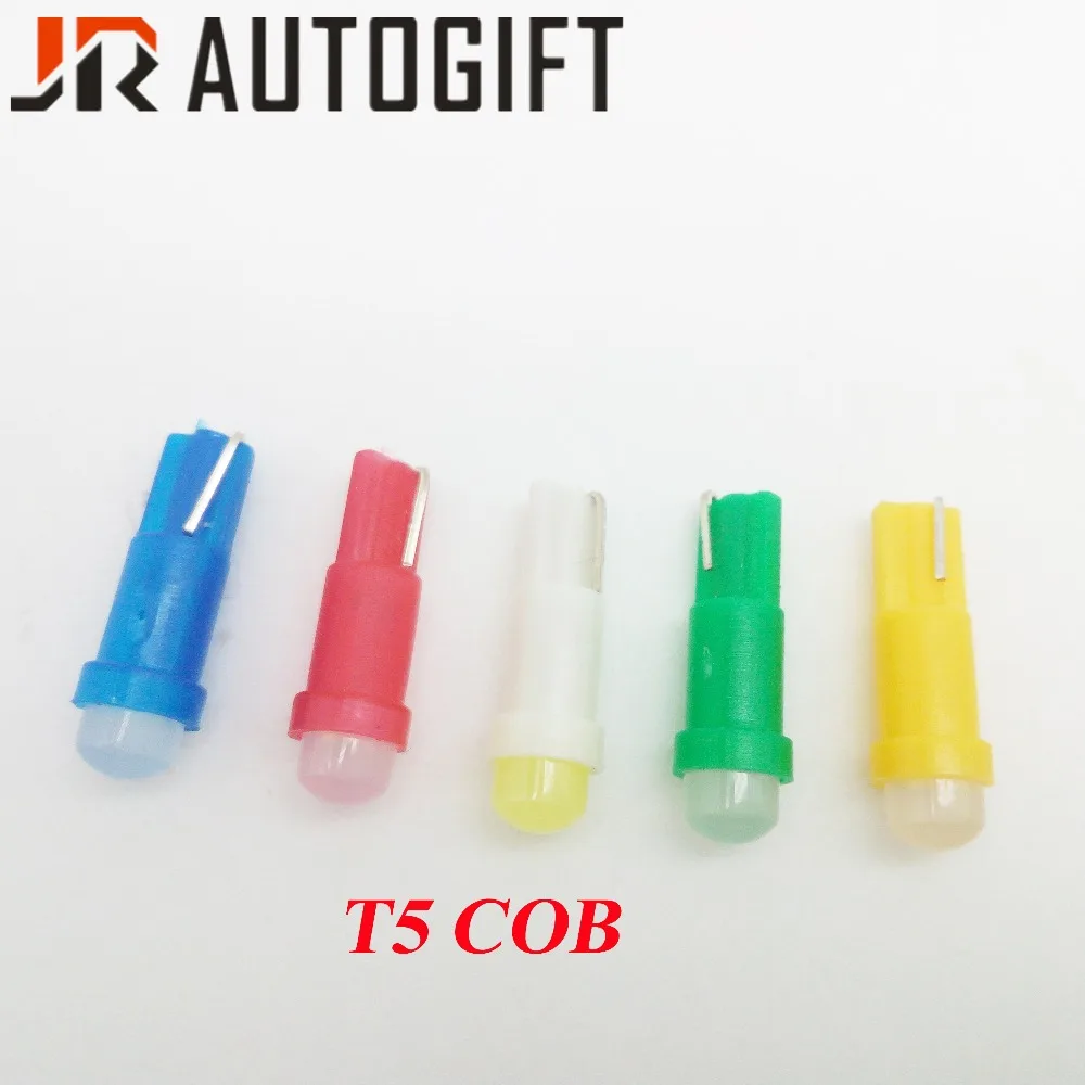 Car-styling 400Pcs/Lot Auto LED lamps 12V/24VDashboard wedge light instrument light Indicator Light  T5 COB 1SMD high quality