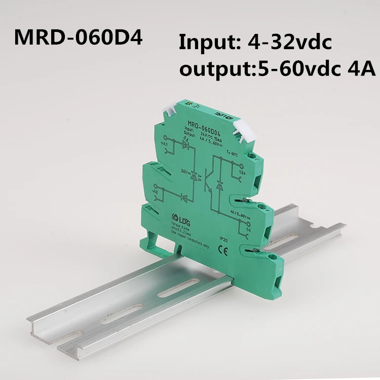 MRD-060D4 DC-DC 4A ultra-thin PLC relay power amplifier board DC solid state relay relay module INPUT 4-32VDC, output 5-60vdc