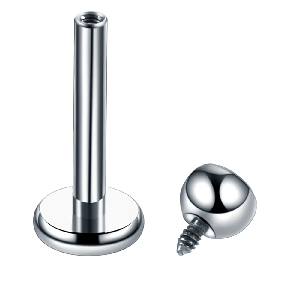 1PC 16G G23 Titanium Inner Thread Labret Stud Lip Monore Rings Gem Earrings Stud Ear Cartilage Tragus Barbell Piercing Jewelry
