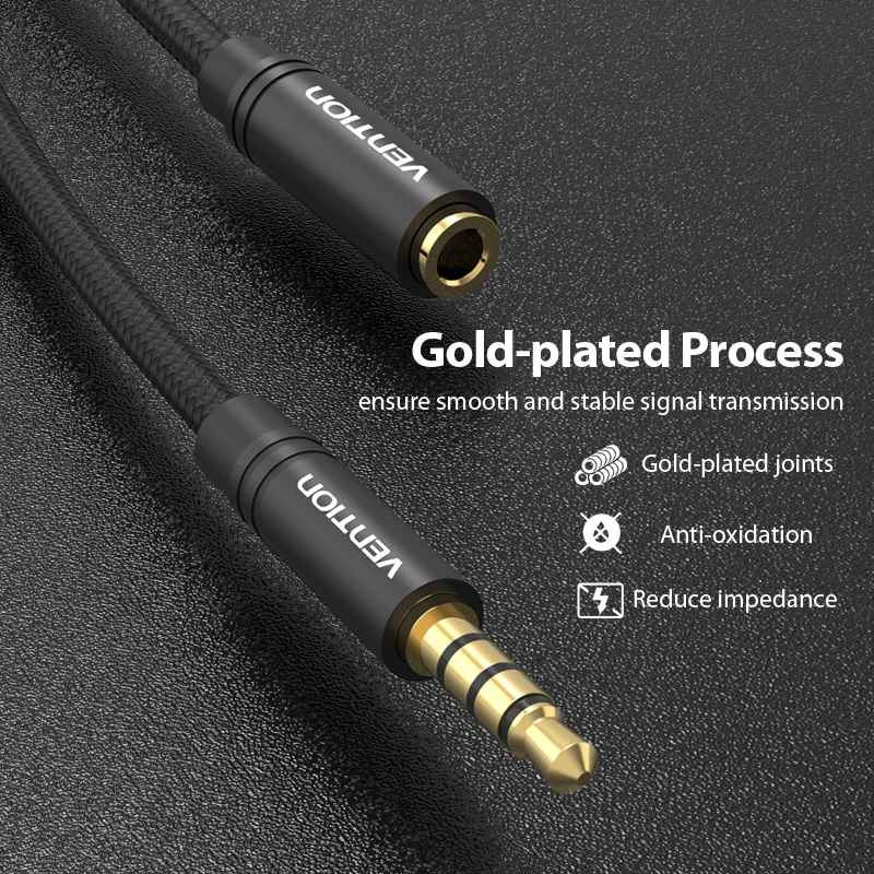 Vention Aux Cable Jack 3.5mm Audio Extension Cable for Huawei P20 Stereo 3.5 Jack Aux Cord Adapter for Headphones Xiaomi Samsung