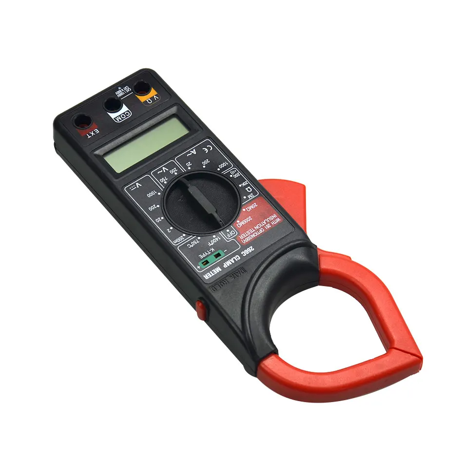 DT266C Digital Clamp Meter With Temperature Measurement Auto/Manual Range Max Diameter For Conductor Overload Protection