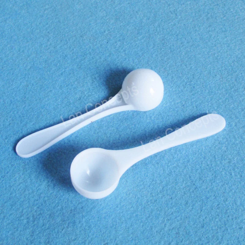 2.5gram / 5ML Plastic Scoop 2.5g PP Measuring Spoon for medical milk powder Liquid -white 200pcs/lot Free shipping