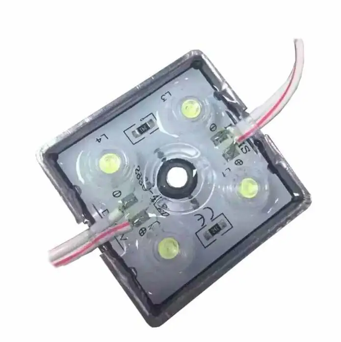 

with lens LED light module SMD 2835 LED module for sign channel letter DC12V SMD2835 4 led 1.2W 120lm 38mm*38mm*8mm IP65